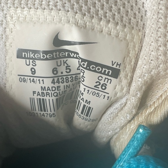 NIKE Flex Trainer Women's Size 9 Blue Running Training Teal Aqua Pink Swoosh - Picture 4 of 5